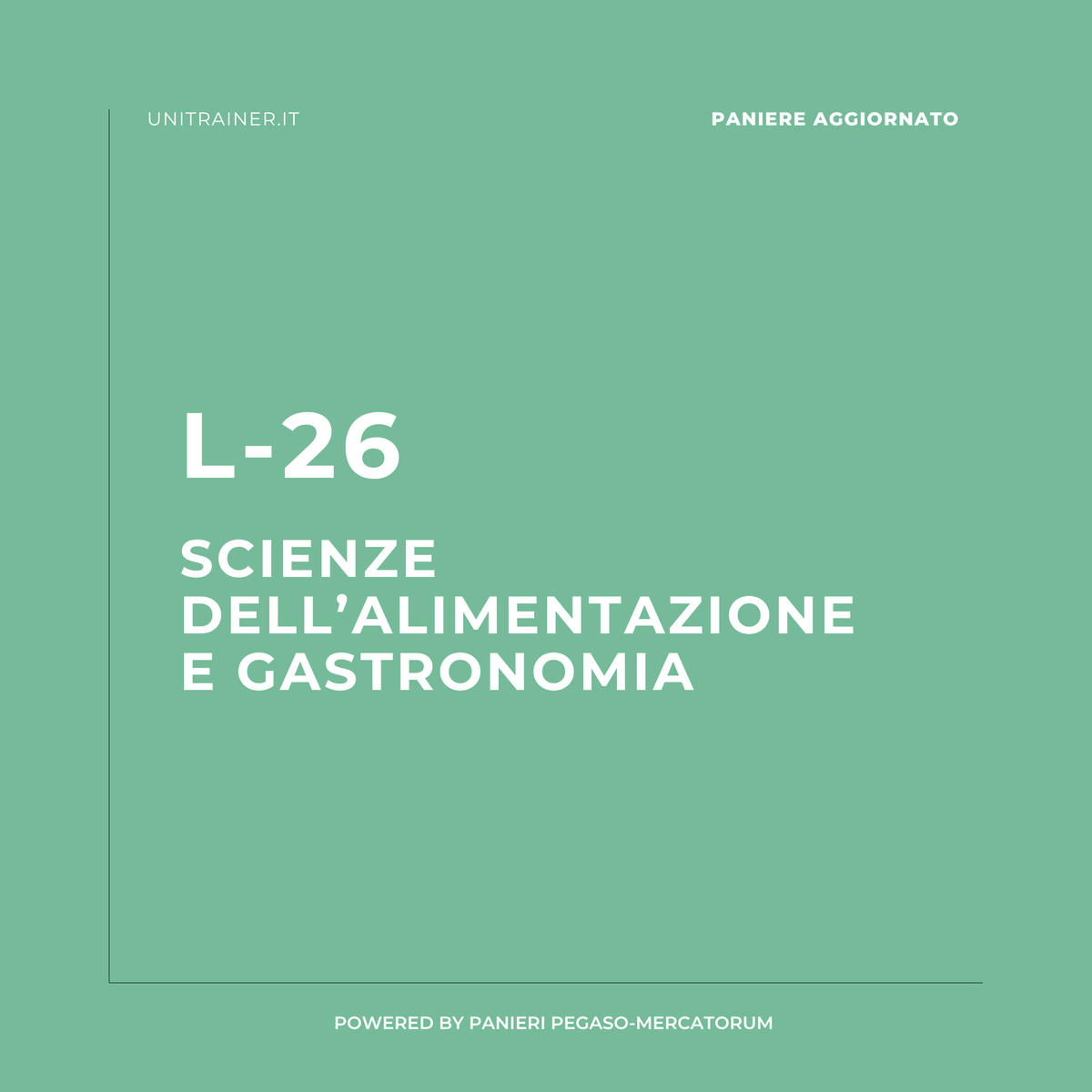 Paniere aggiornato Fondamenti di matematica e statistica, L-26, San Raffaele