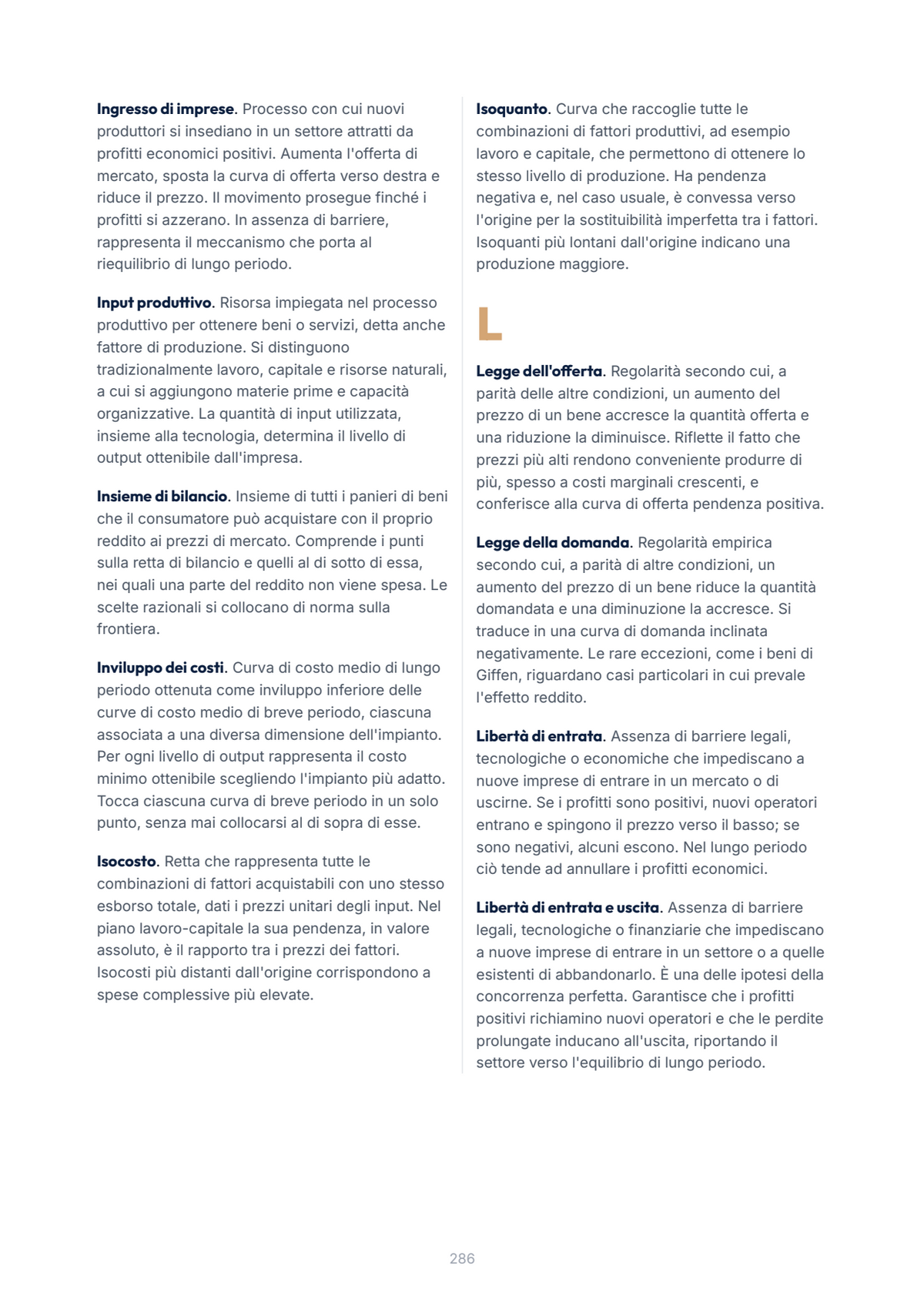Lèssico · anteprima 10/10 — Glossario — Economia politica (ed. 1.0)