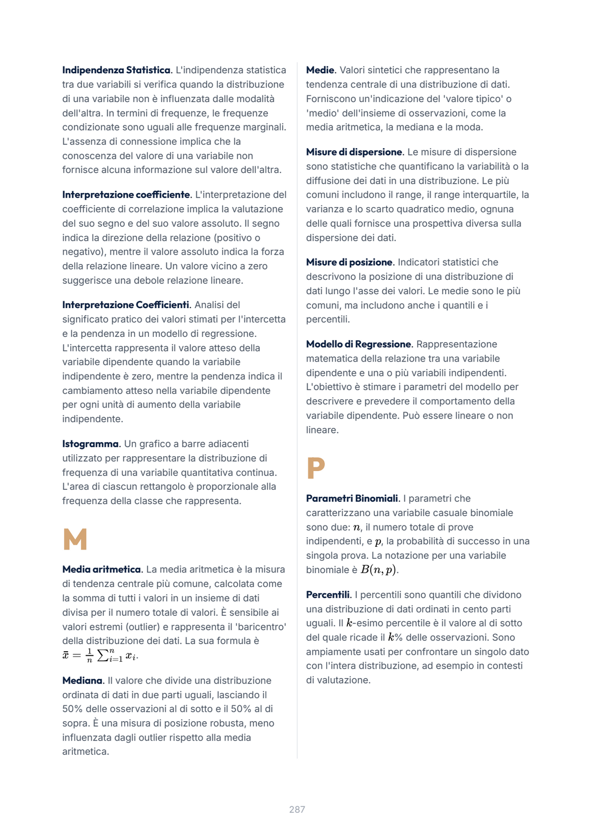 Lèssico · anteprima 10/10 — Glossario — Statistica - Singolo 06 (ed. 1.11)