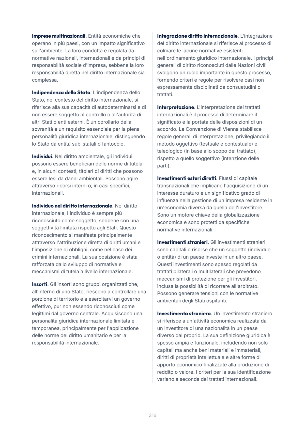 Lèssico · anteprima 10/10 — Glossario — Diritto internazionale ed europeo dell'ambiente (ed. 1.5)
