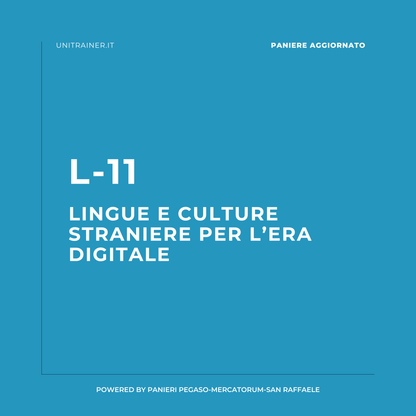 Paniere aggiornato Semiotica, L-11 Lingue e culture straniere per l'era digitale, San Raffaele