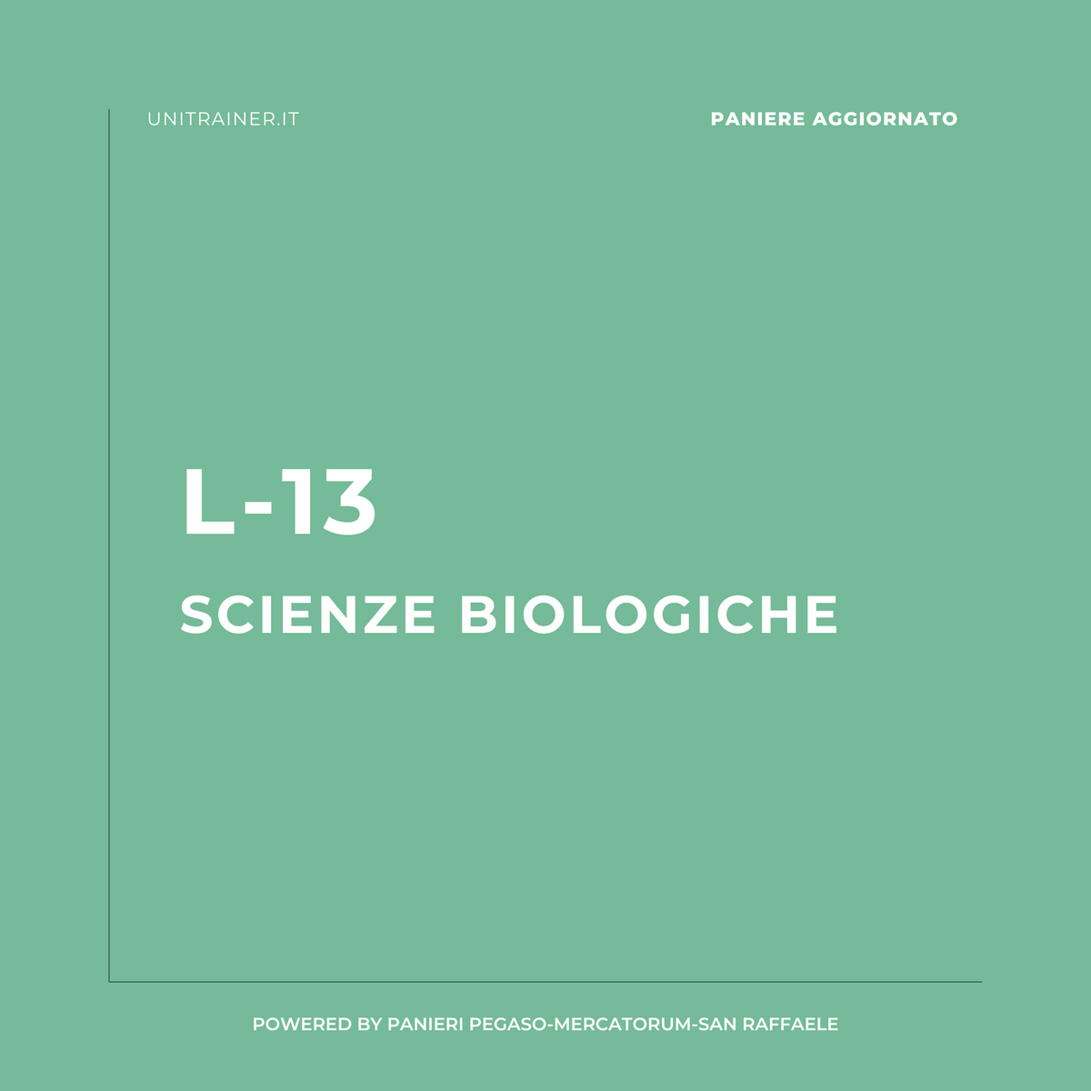 Paniere aggiornato Principi di conservazione biologica e Botanica Ambientale, L-13 Scienze biologiche, San Raffaele
