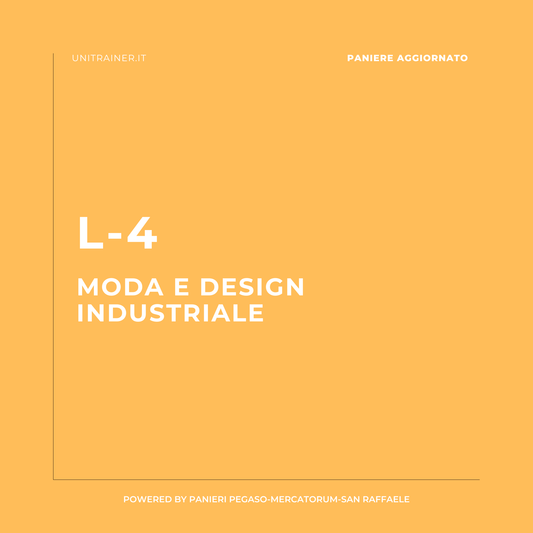 Paniere aggiornato Tecnologia e innovazione dei materiali per il design, L-4 Moda e design industriale, San Raffaele
