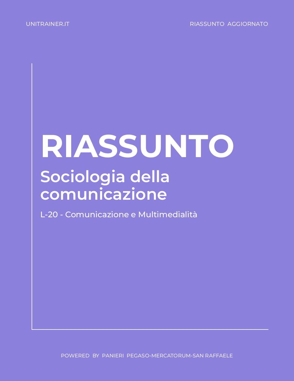 Cover Sociologia della comunicazione L-20