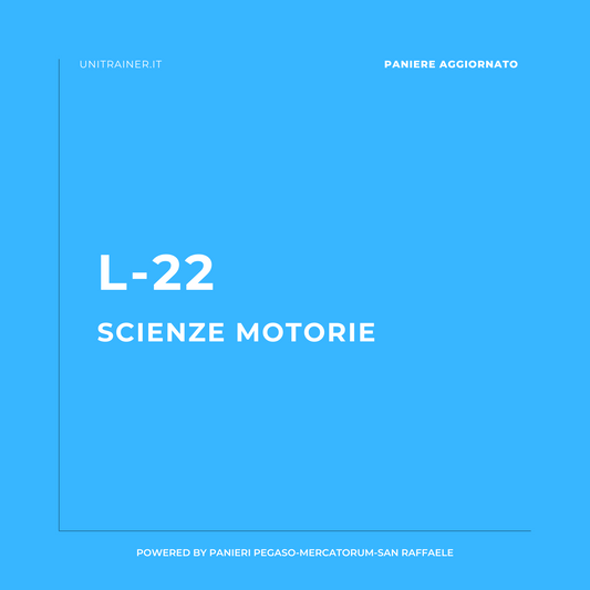 Paniere aggiornato Funzionamento dei sistemi biologici, L-22 Scienze motorie, San Raffaele