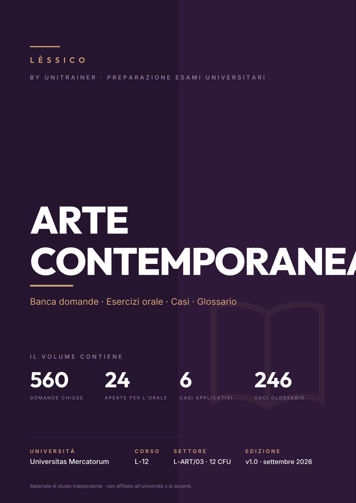 Lèssico · copertina di Arte contemporanea — L-12 Lingue e Mercati — Mercatorum (ed. 1.0)