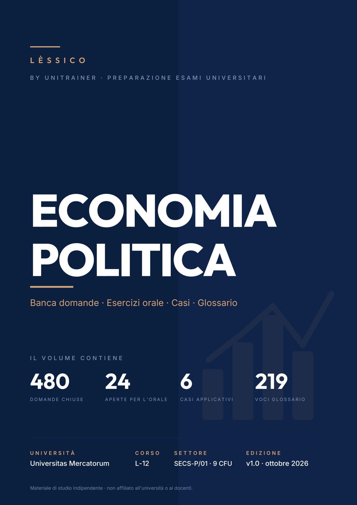 Lèssico · copertina di Economia politica — L-12 Lingue e Mercati — Mercatorum (ed. 1.0)