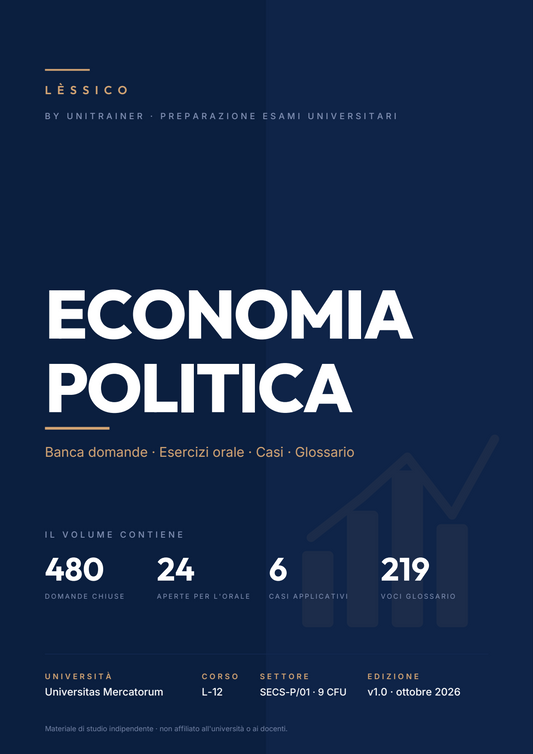 Lèssico · copertina di Economia politica — L-12 Lingue e Mercati — Mercatorum (ed. 1.0)