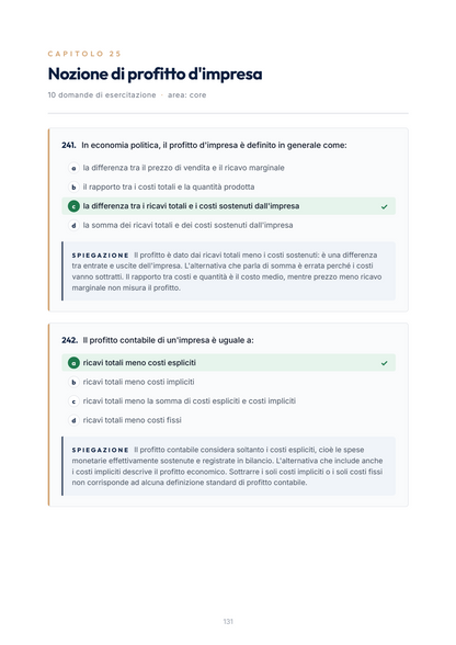 Lèssico · anteprima 6/10 — Banca domande — Economia politica (ed. 1.0)