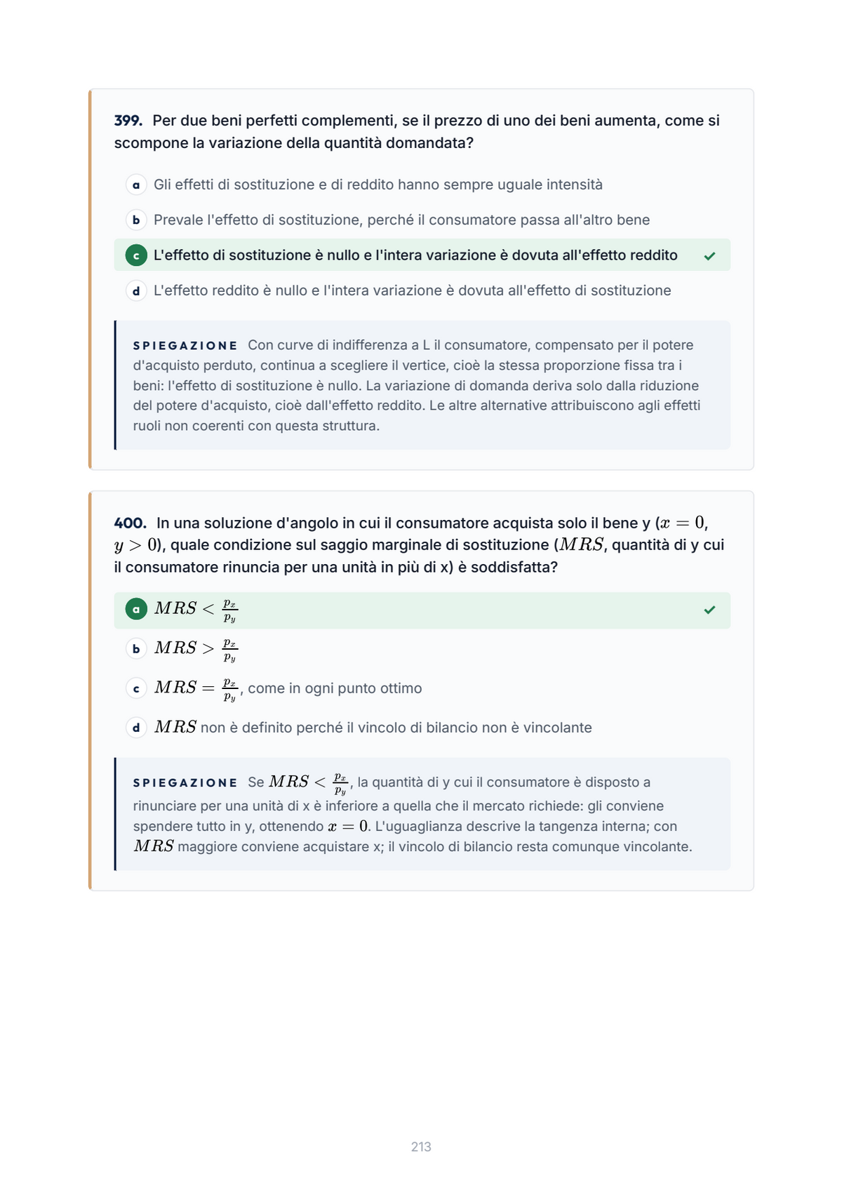 Lèssico · anteprima 7/10 — Banca domande — Economia politica (ed. 1.0)