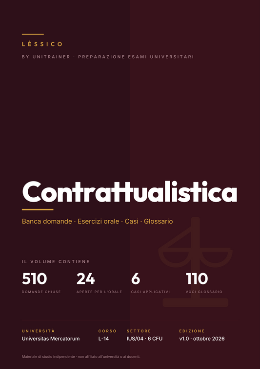 Lèssico · copertina di Contrattualistica — L-14 Scienze giuridiche — Mercatorum (ed. 1.0)