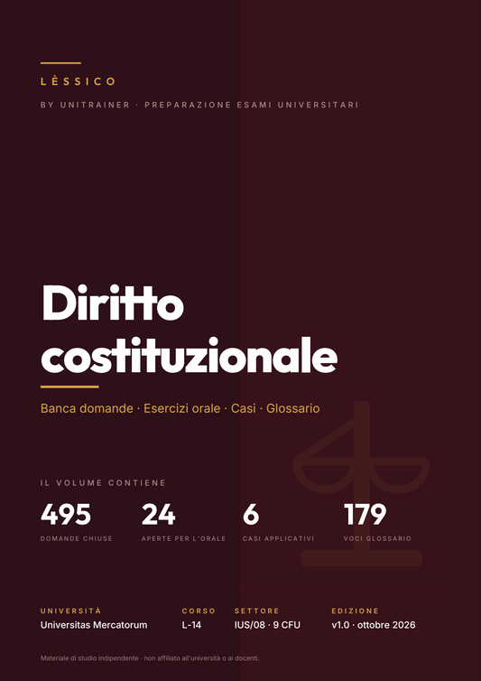 Lèssico · copertina di Diritto costituzionale — L-14 Scienze Giuridiche — Mercatorum (ed. 1.0)