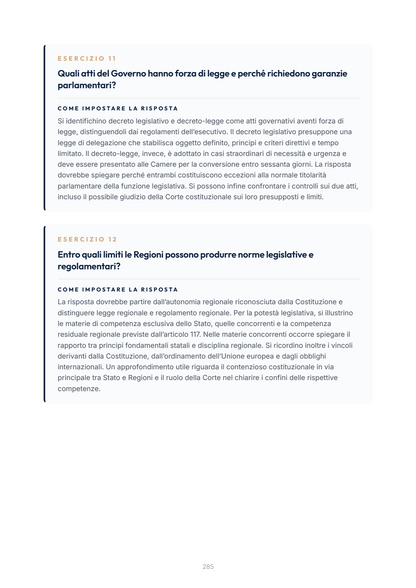 Lèssico · anteprima 8/10 — Esercizi per l'orale — Diritto costituzionale (ed. 1.0)