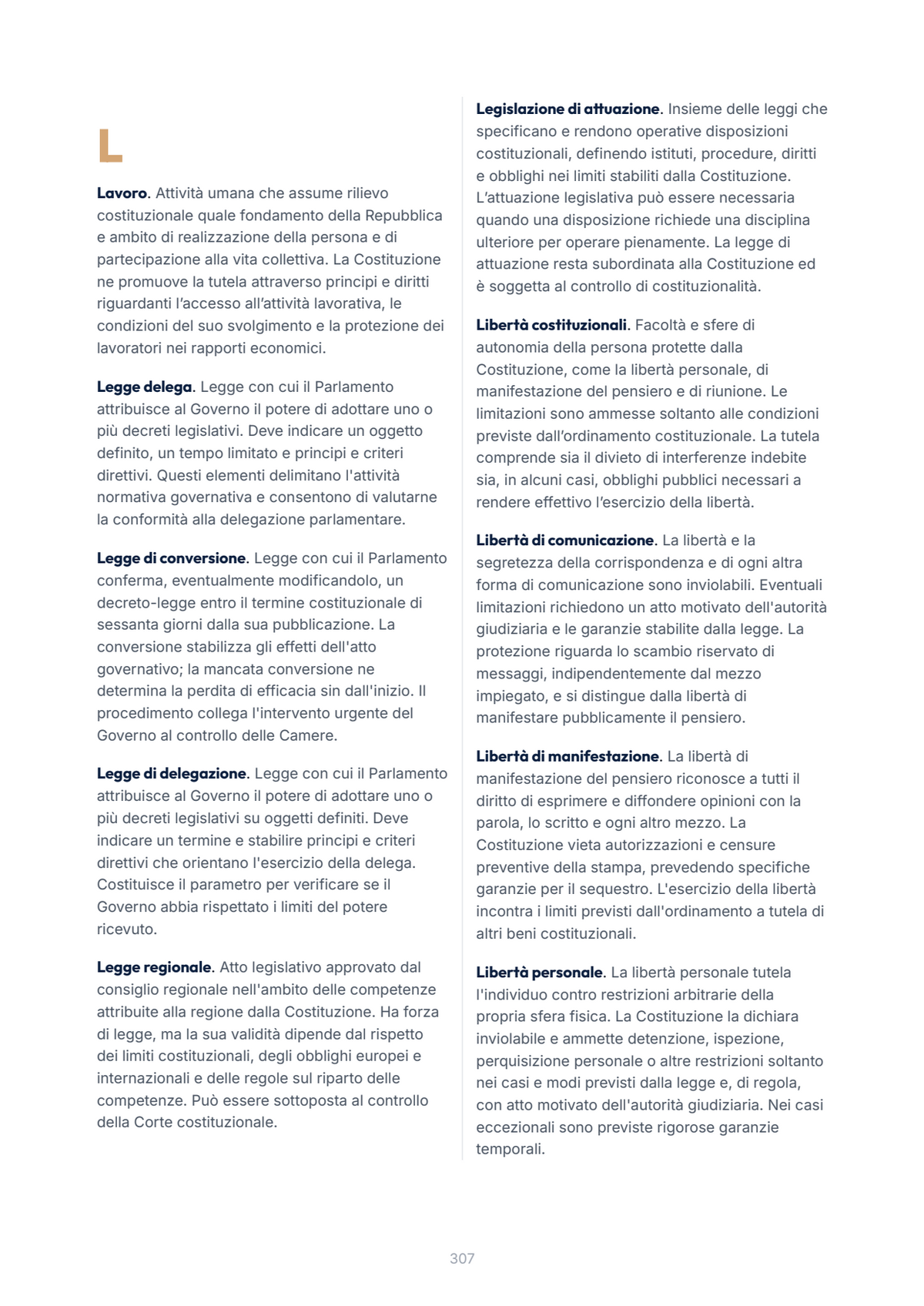 Lèssico · anteprima 10/10 — Glossario — Diritto costituzionale (ed. 1.0)
