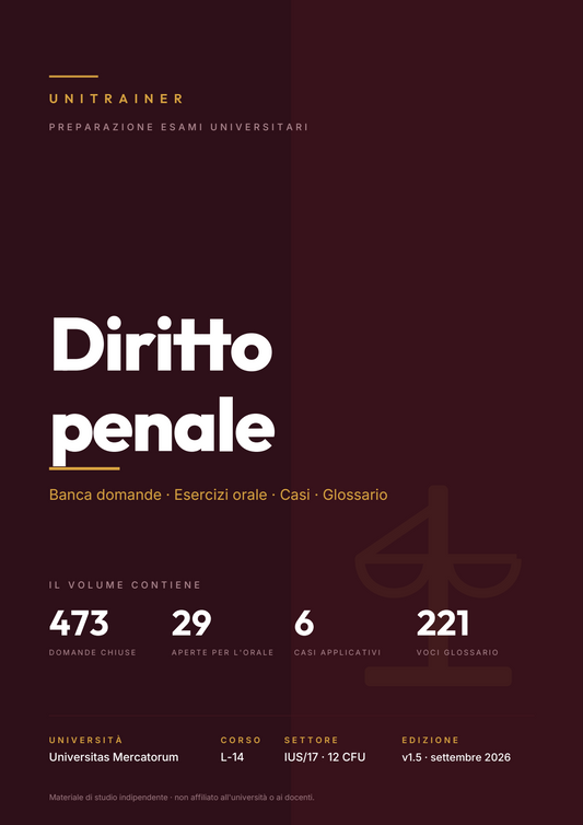 Lèssico · copertina di Diritto penale — L-14 Scienze Giuridiche — Mercatorum (ed. 1.5)