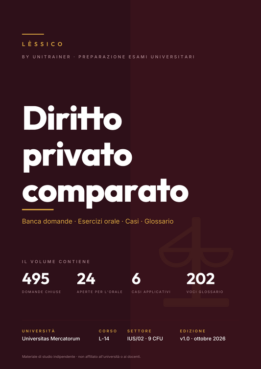 Lèssico · copertina di Diritto privato comparato — L-14 Scienze Giuridiche — Mercatorum (ed. 1.0)