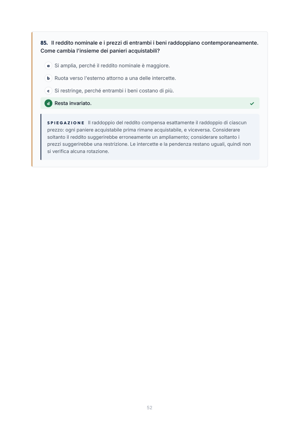 Lèssico · anteprima 5/10 — Banca domande — Economia politica (ed. 1.0)
