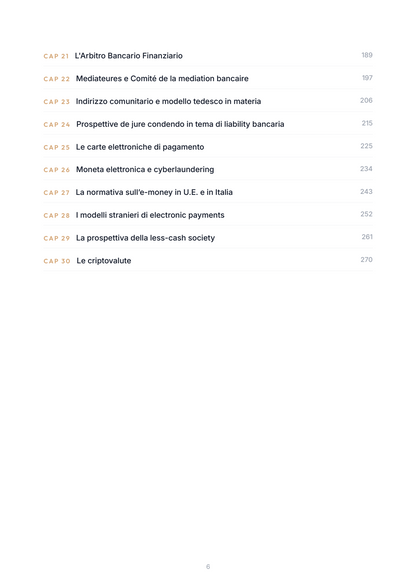 Lèssico · anteprima 4/10 — Indice dei capitoli — Diritto Bancario italiano e comparato (ed. 1.3)