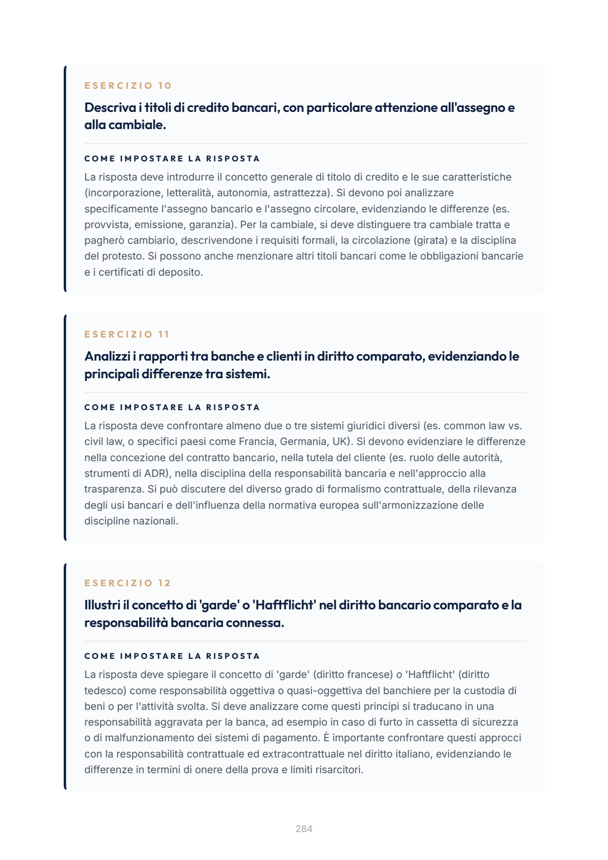 Lèssico · anteprima 8/10 — Esercizi per l'orale — Diritto Bancario italiano e comparato (ed. 1.3)
