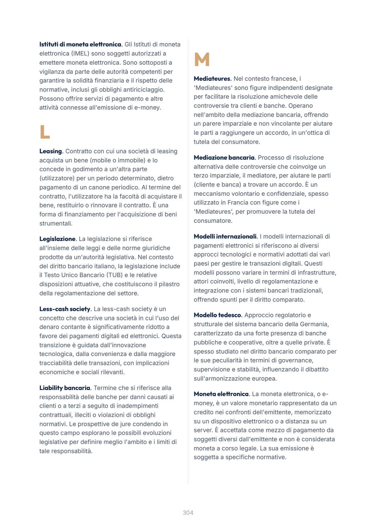 Lèssico · anteprima 10/10 — Glossario — Diritto Bancario italiano e comparato (ed. 1.3)