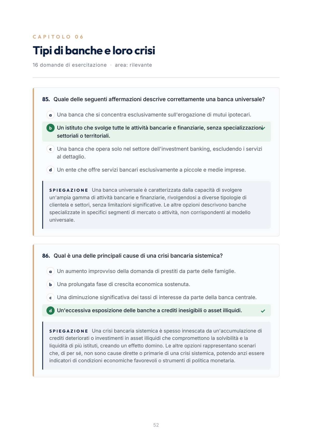 Lèssico · anteprima 5/10 — Banca domande — Diritto Bancario italiano e comparato (ed. 1.3)