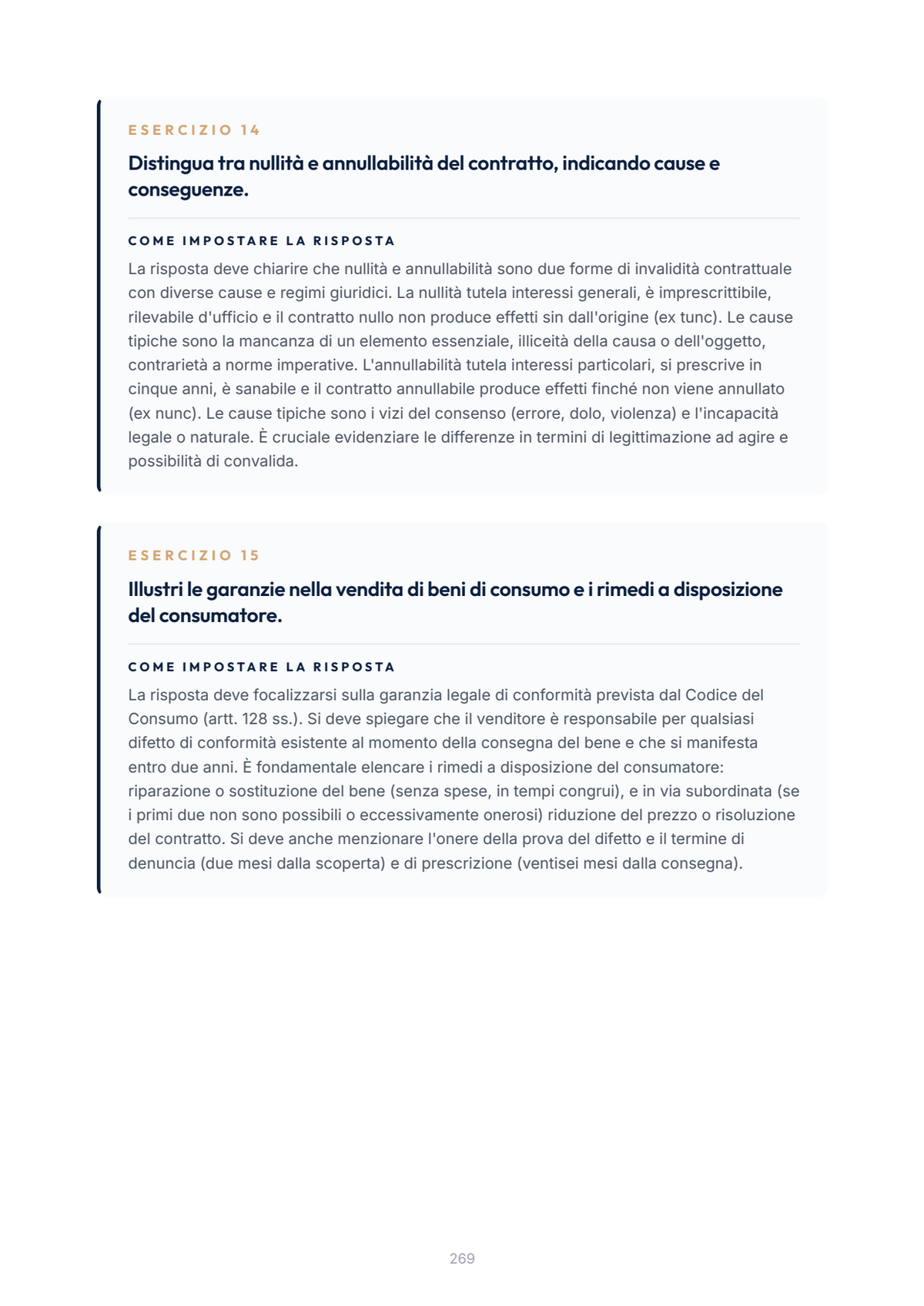 Lèssico · anteprima 8/10 — Esercizi per l'orale — Diritto privato (ed. 1.4)