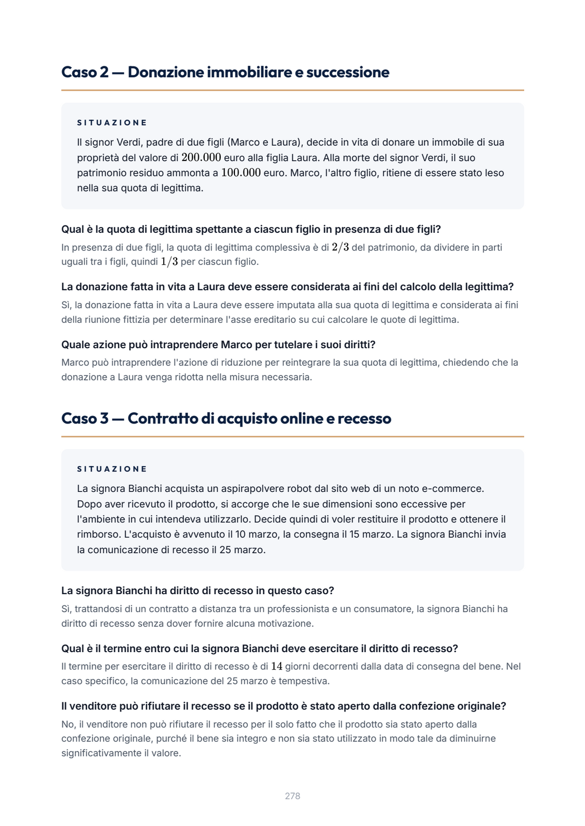 Lèssico · anteprima 9/10 — Casi applicativi — Diritto privato (ed. 1.4)