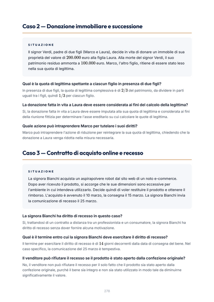 Lèssico · anteprima 9/10 — Casi applicativi — Diritto privato (ed. 1.4)