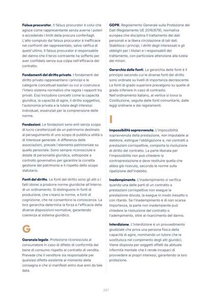 Lèssico · anteprima 10/10 — Glossario — Diritto privato (ed. 1.4)