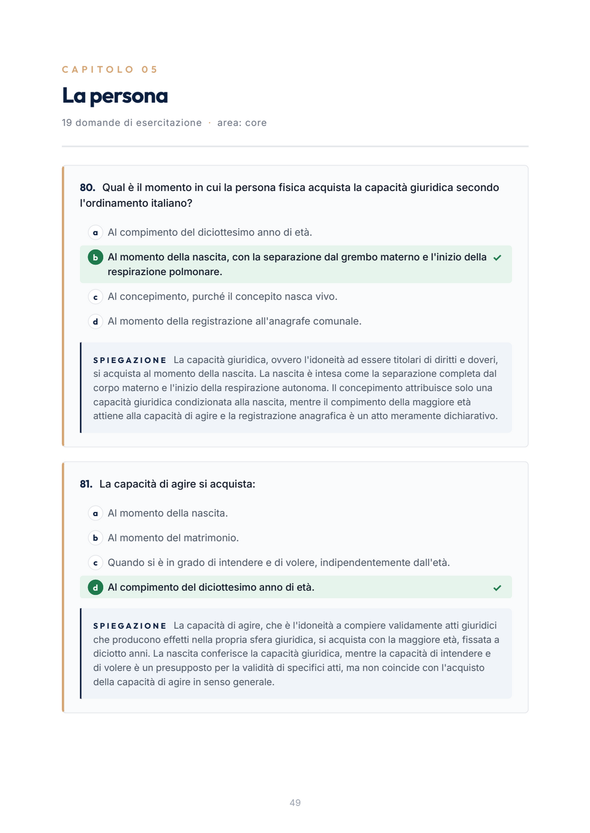 Lèssico · anteprima 5/10 — Banca domande — Diritto privato (ed. 1.4)