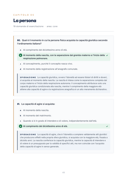 Lèssico · anteprima 5/10 — Banca domande — Diritto privato (ed. 1.4)
