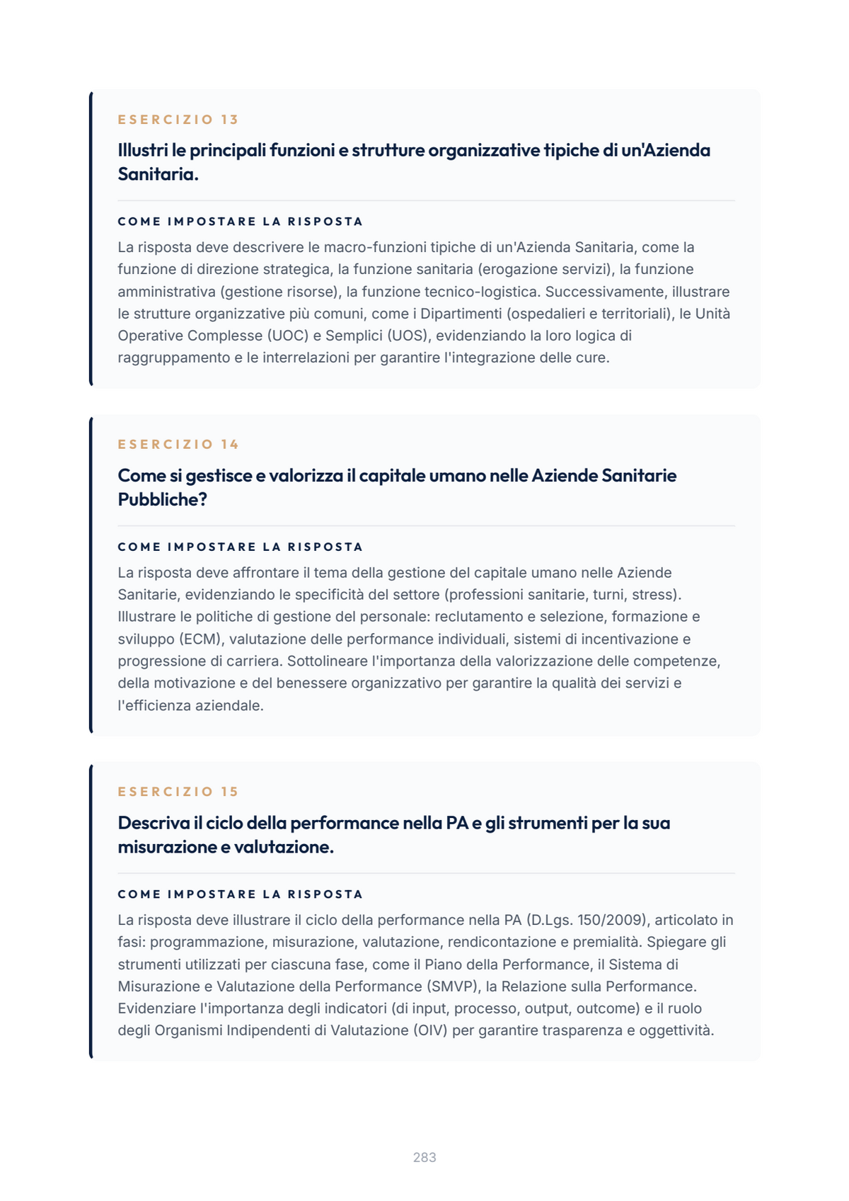 Lèssico · anteprima 8/10 — Esercizi per l'orale — Organizzazione delle aziende e delle amministrazioni pubblico sanitarie (ed. 1.2)