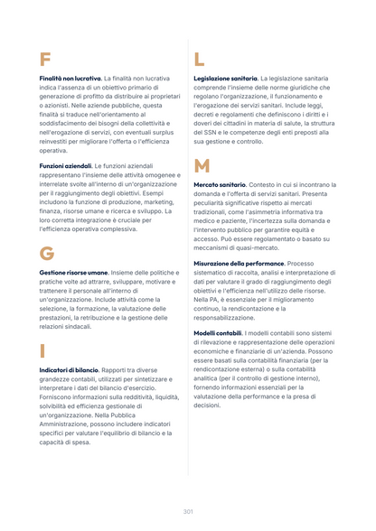 Lèssico · anteprima 10/10 — Glossario — Organizzazione delle aziende e delle amministrazioni pubblico sanitarie (ed. 1.2)