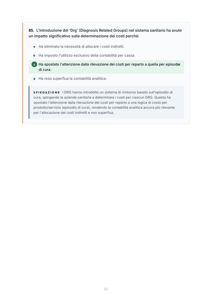 Lèssico · anteprima 5/10 — Banca domande — Organizzazione delle aziende e delle amministrazioni pubblico sanitarie (ed. 1.2)