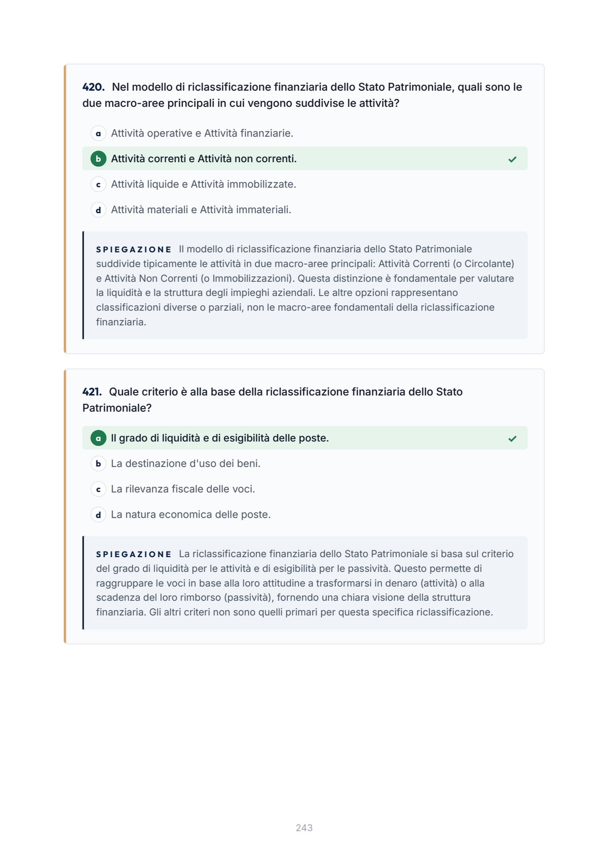 Lèssico · anteprima 7/10 — Banca domande — Economia aziendale - Singolo 12 (ed. 1.6)