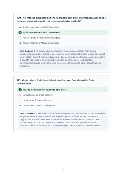 Lèssico · anteprima 7/10 — Banca domande — Economia aziendale - Singolo 12 (ed. 1.6)