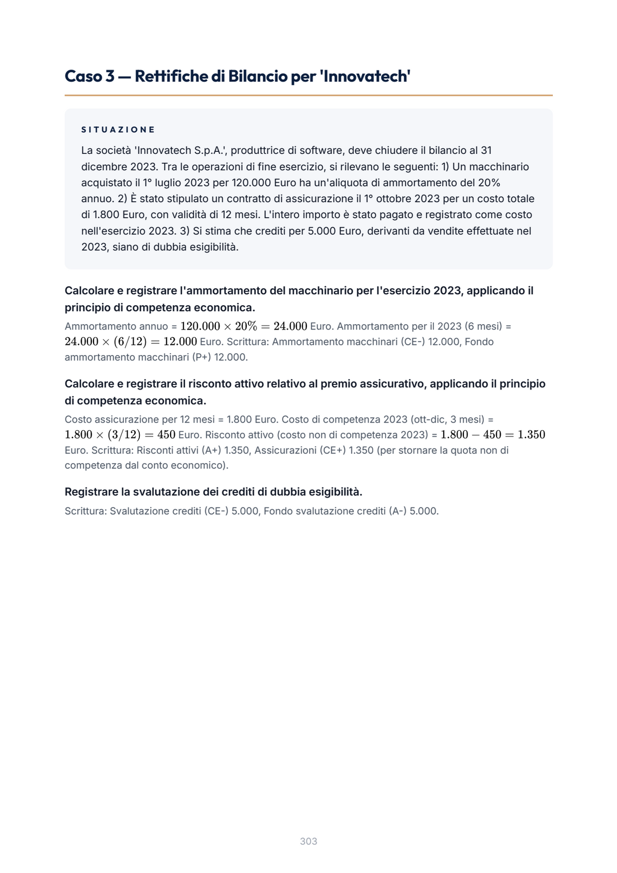 Lèssico · anteprima 9/10 — Casi applicativi — Economia aziendale - Singolo 12 (ed. 1.6)