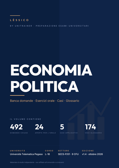 Lèssico · copertina di Economia politica — L-18 Economia aziendale — Pegaso (ed. 1.3)