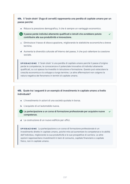 Lèssico · anteprima 7/10 — Banca domande — Economia politica (ed. 1.3)