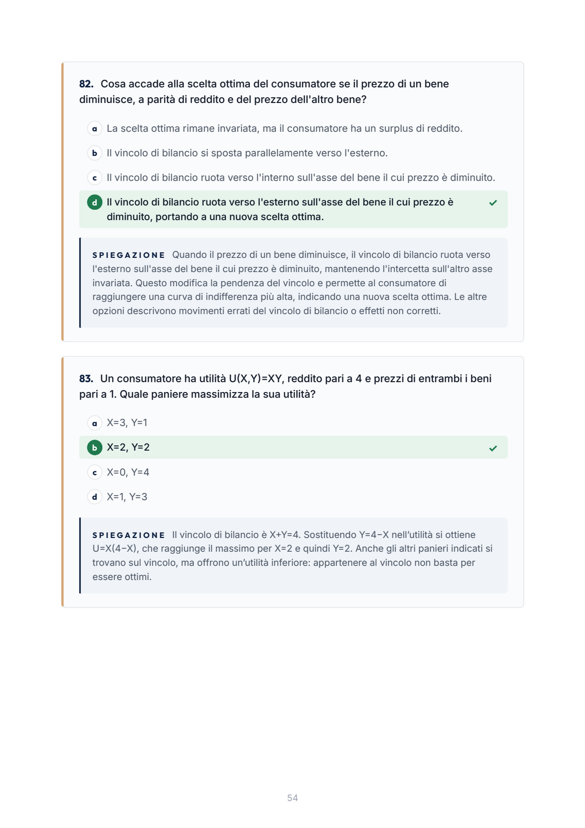 Lèssico · anteprima 5/10 — Banca domande — Economia politica (ed. 1.3)