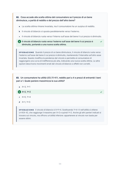Lèssico · anteprima 5/10 — Banca domande — Economia politica (ed. 1.3)