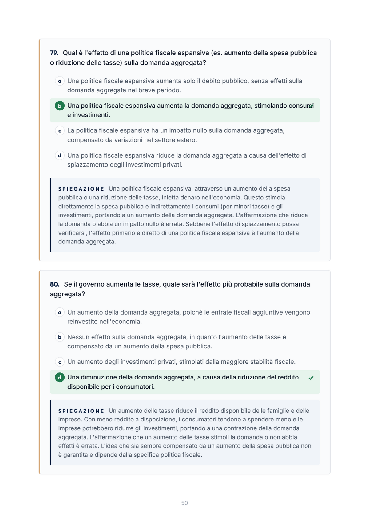Lèssico · anteprima 5/10 — Banca domande — Economia politica - Singolo 06 (ed. 1.4)
