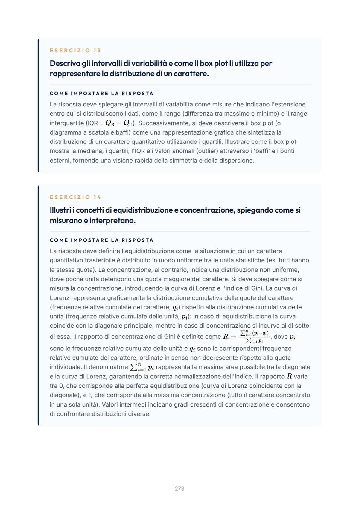 Lèssico · anteprima 8/10 — Esercizi per l'orale — Statistica (ed. 2.6)