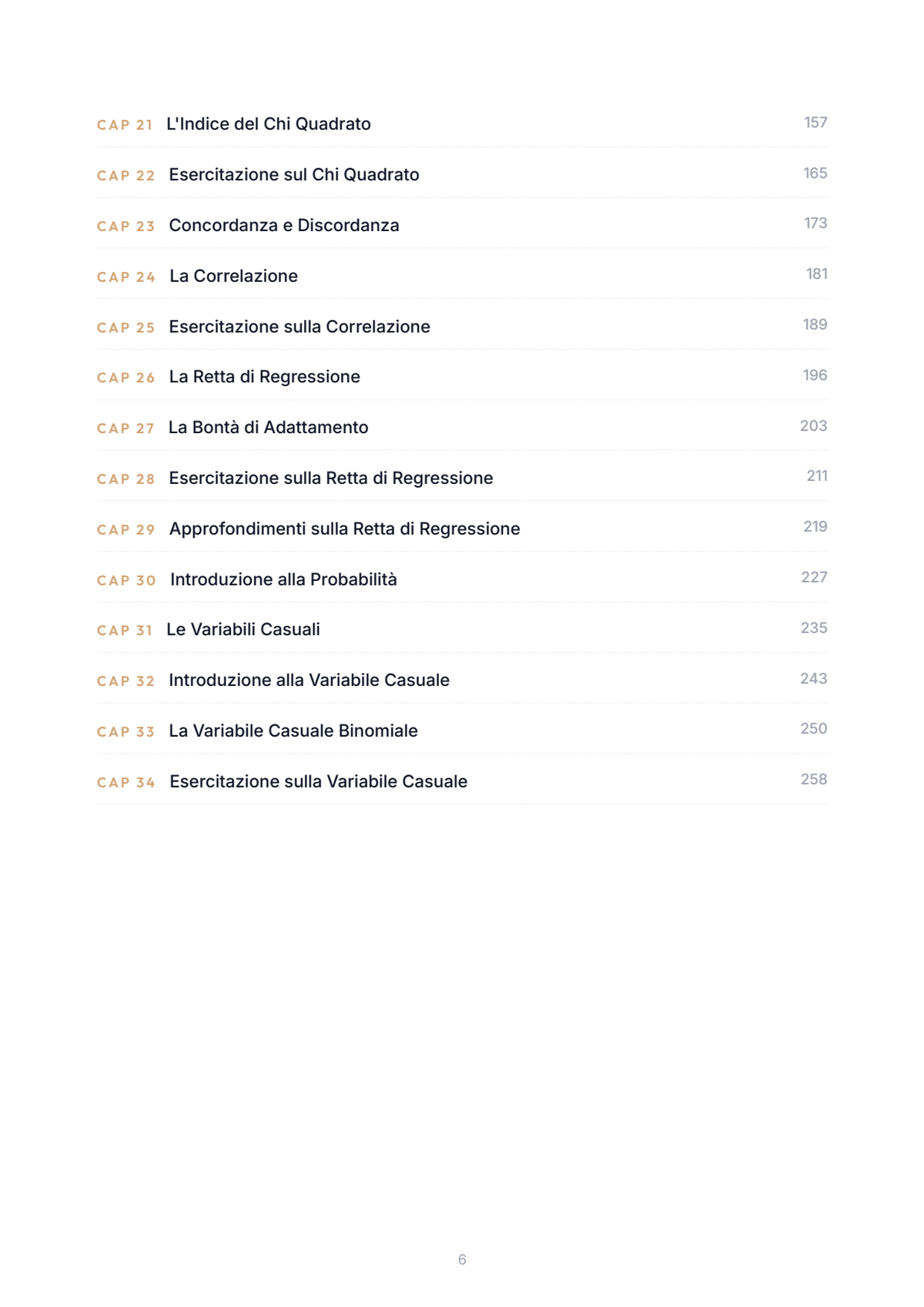 Lèssico · anteprima 4/10 — Indice dei capitoli — Statistica - Singolo 06 (ed. 1.11)