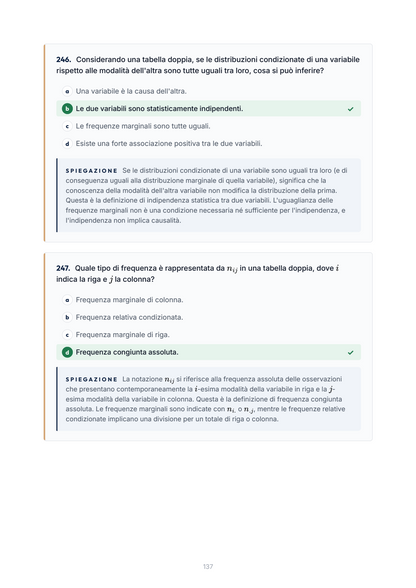 Lèssico · anteprima 6/10 — Banca domande — Statistica - Singolo 06 (ed. 1.11)