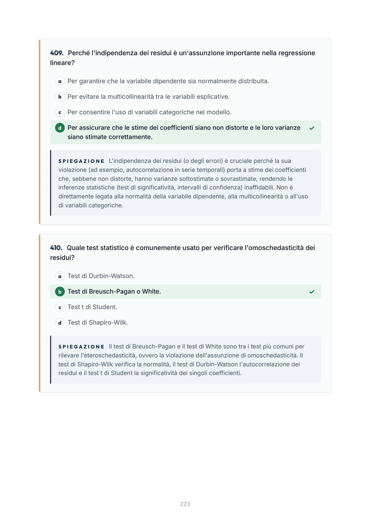 Lèssico · anteprima 7/10 — Banca domande — Statistica - Singolo 06 (ed. 1.11)