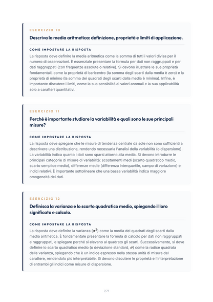 Lèssico · anteprima 8/10 — Esercizi per l'orale — Statistica - Singolo 06 (ed. 1.11)