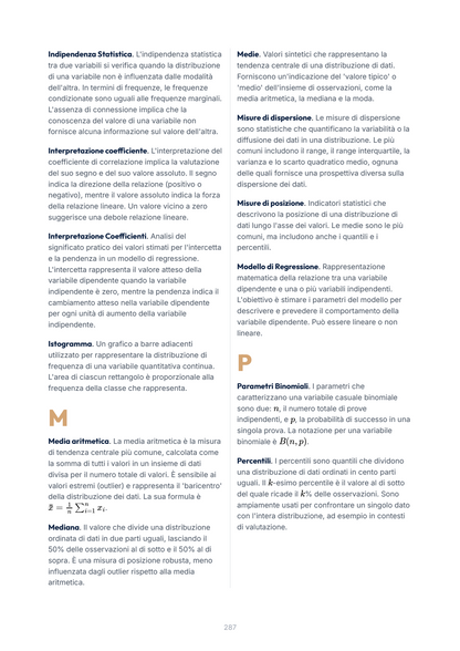 Lèssico · anteprima 10/10 — Glossario — Statistica - Singolo 06 (ed. 1.11)