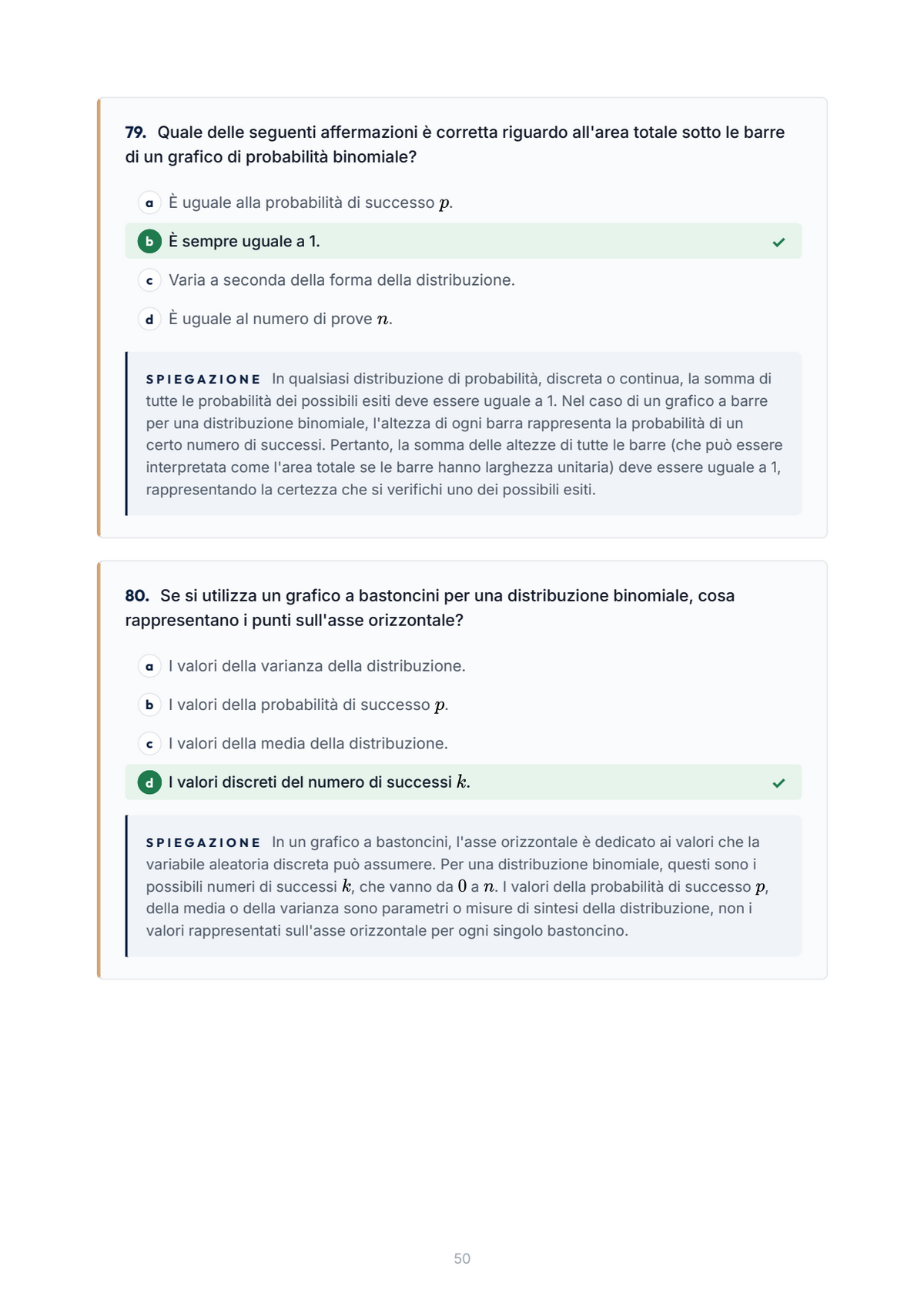 Lèssico · anteprima 5/10 — Banca domande — Statistica - Singolo 06 (ed. 1.11)