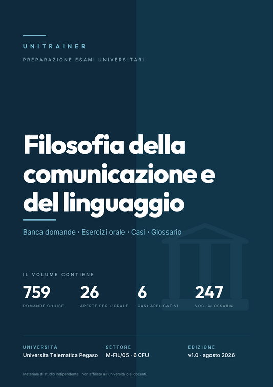Lèssico · copertina di FILOSOFIA DELLA COMUNICAZIONE E DEL LINGUAGGIO — L-19 Scienze dell'Educazione e della Formazione — Pegaso (ed. 1.0)